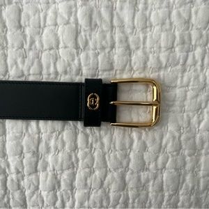 BELT WITH SQUARE BUCKLE AND INTERLOCKING G